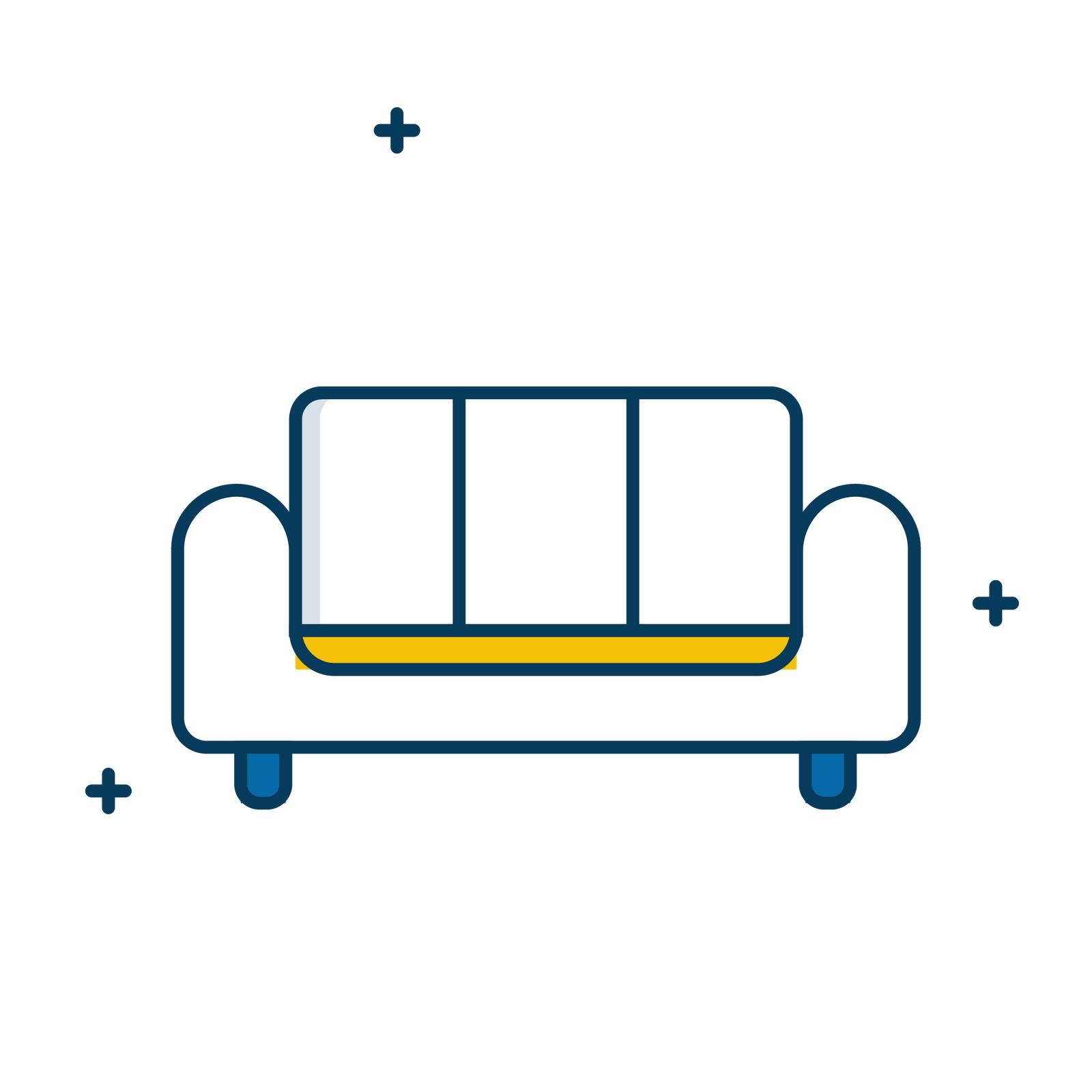 Fabric Sofa - 4-seater