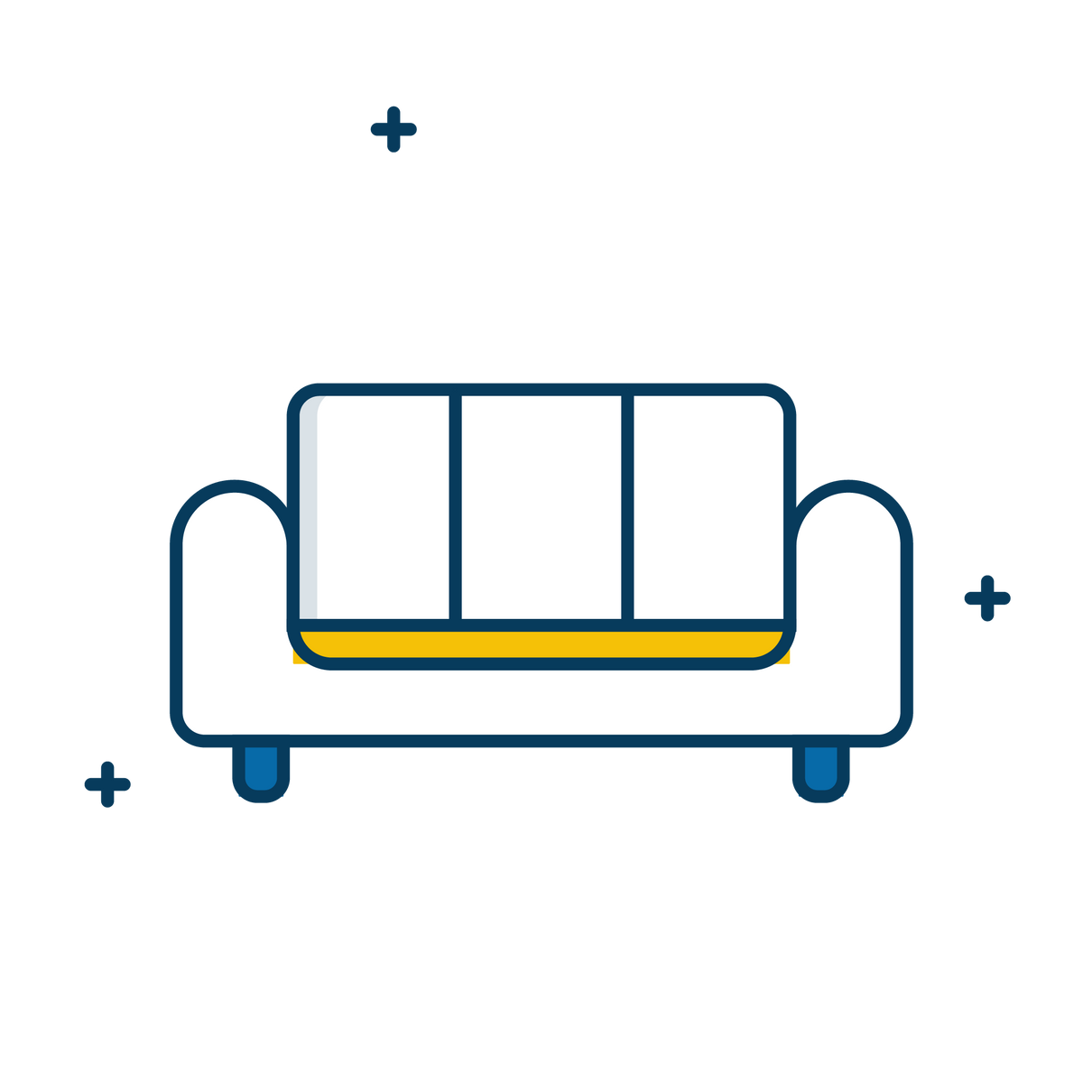 Fabric sofa - 3-seater