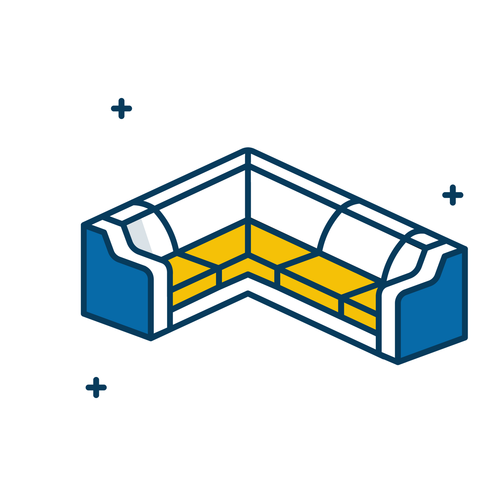 Leather corner sofa - 6 seater