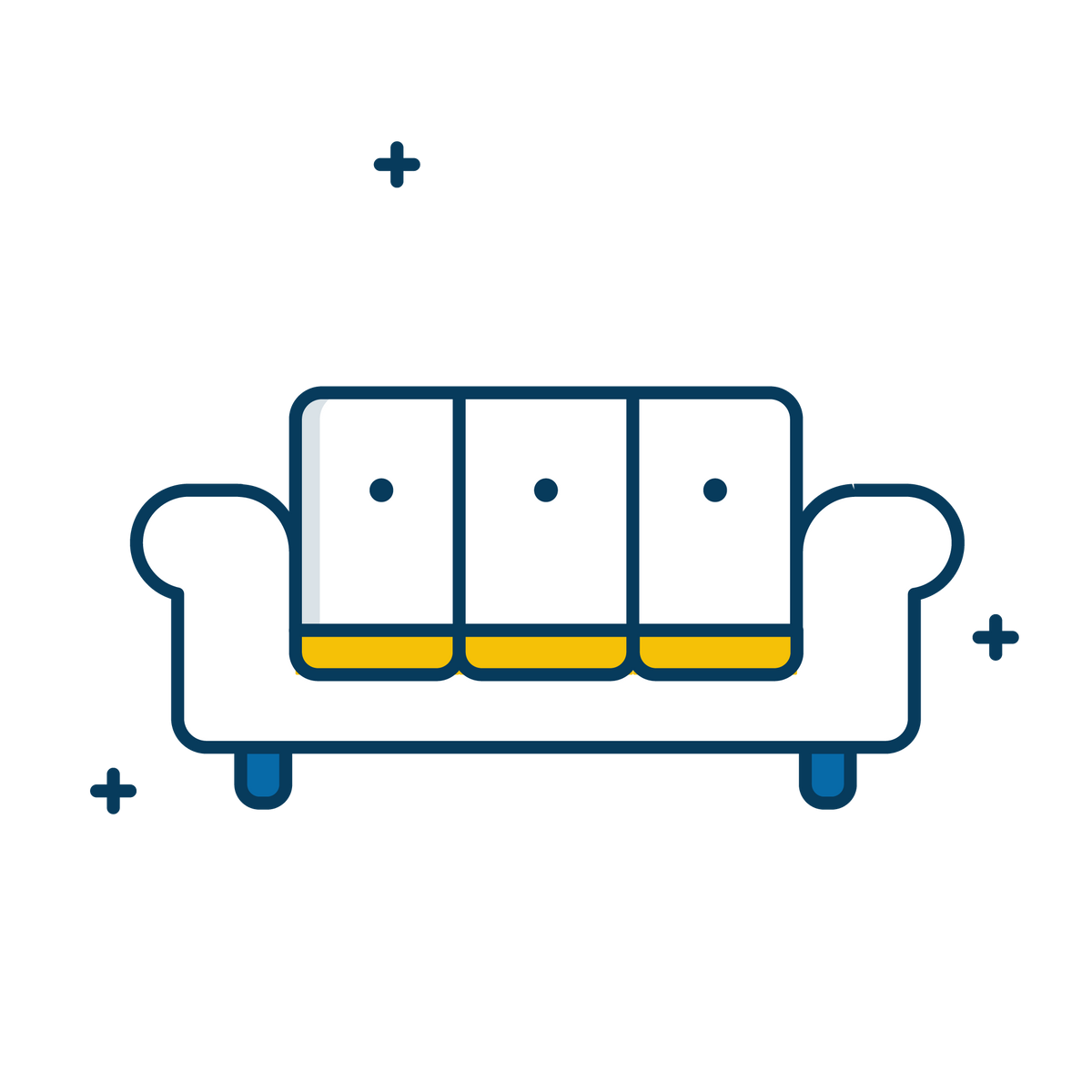 Leather sofa - 3-seater